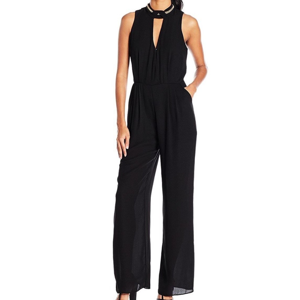 XOXO Juniors Sportswear Sleeveless Black Jumpsuit